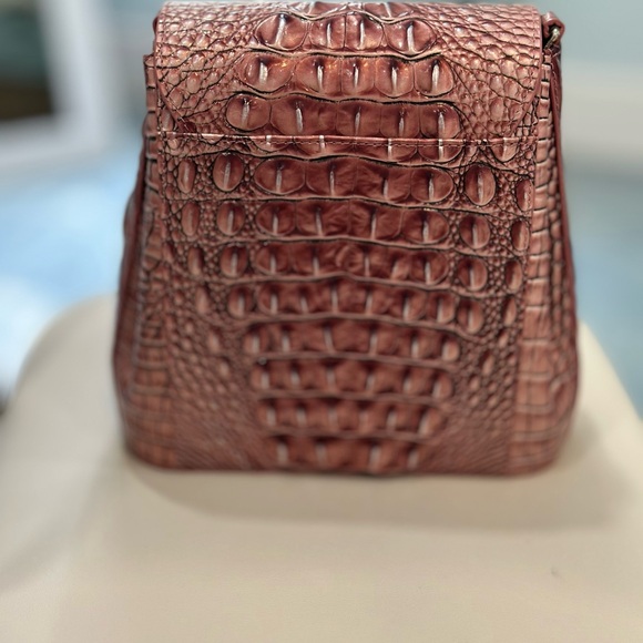 Brahmin Pink Crossbody Bag with Crocodile Embossing - Picture 4 of 4